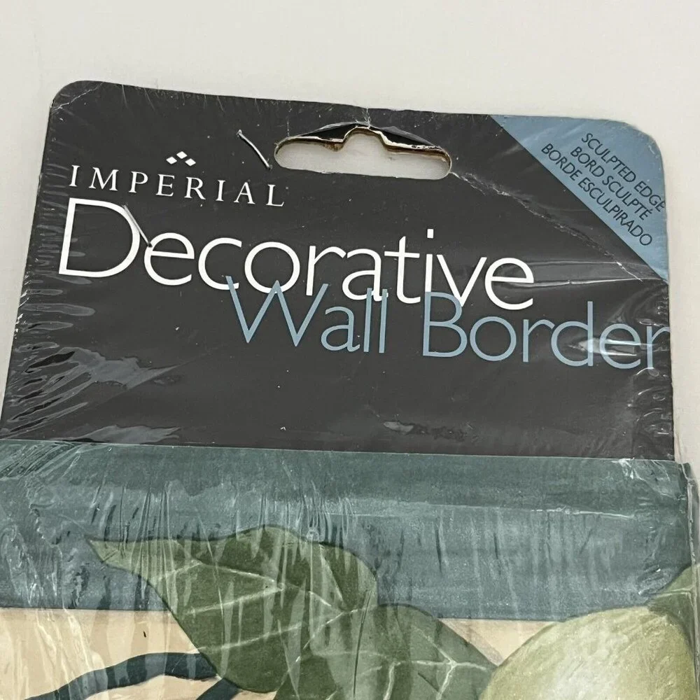 Imperial Wall Paper Border Sculpted Edge Vine Apple Fruit Border 5 Yards
